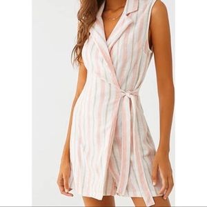 Striped wrap romper